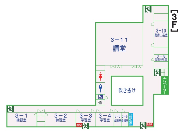 文化会館・３Ｆ簡易図