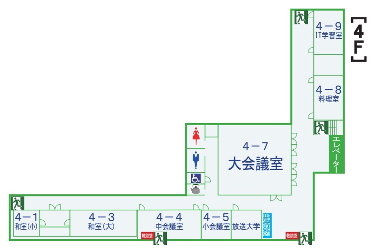 文化会館・４Ｆ全体図